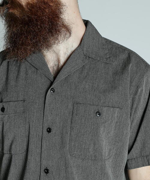 「schott」 半袖シャツ M ブラック メンズ_画像6