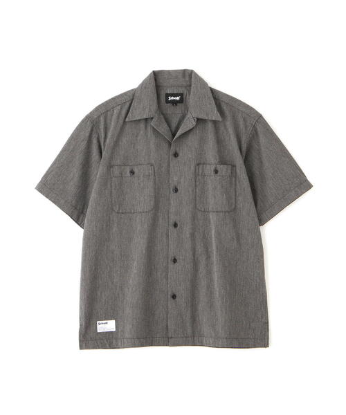 「schott」 半袖シャツ M ブラック メンズ_画像8