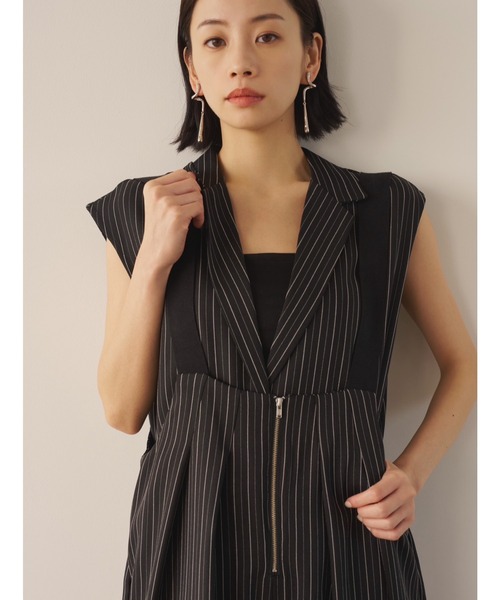 90s USA製 オービス ツイード ウール ベスト レディース L 古着 オールド テーラード ヘリンボーン ストライプ ベロア 切替 前開き 重ね着 セール】 ツイード2WAYショートベスト （テーラードジャケット