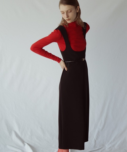 「anuans」 ノースリーブワンピース MEDIUM ベージュ レディースの画像