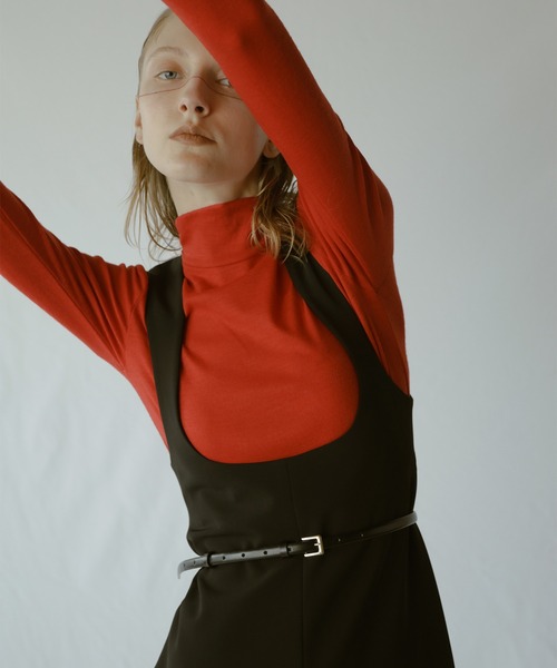 「anuans」 ノースリーブワンピース MEDIUM ベージュ レディースの画像