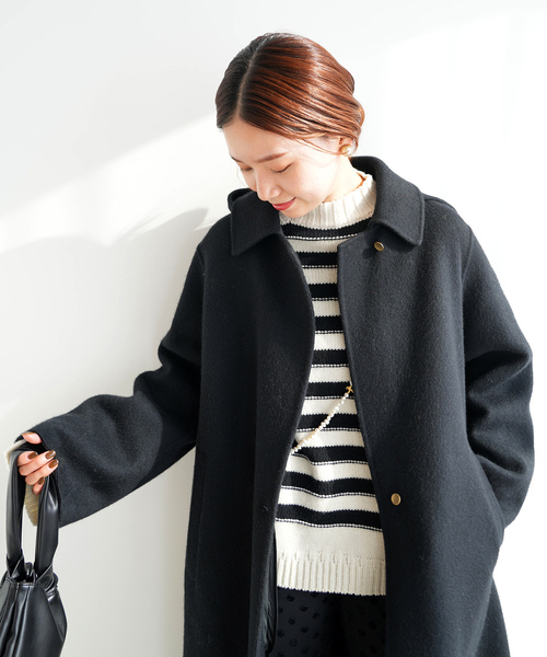 超美品☆IÉNA BLACK ストライプ ニットセーター☆イエナ セール】リブヘンリープルオーバー（ニット/セーター）｜IENA（イエナ