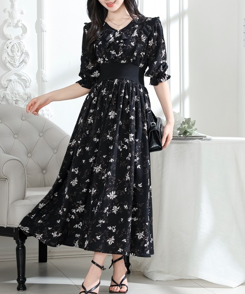 「Lace Ladies」 半袖ワンピース FREE ラベンダー レディース_画像8