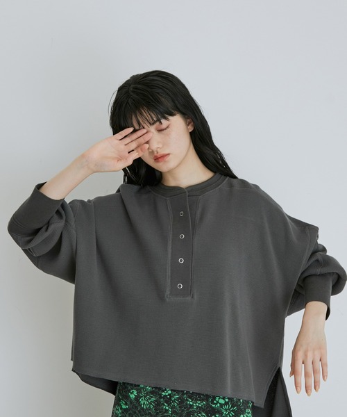 ADAM ET ROPE'（アダムエロペ） 長袖カットソー FREE チャコールグレー