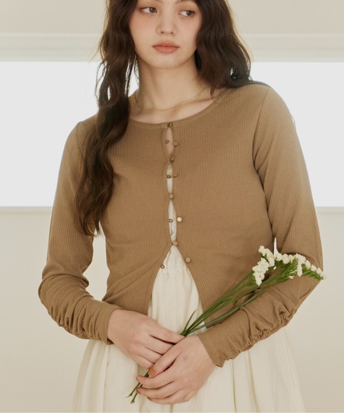 新品　OLUN 　sheer cardigan/シアーカーディガン OLUN カーディガン sheer cardigan/シアーカーディガン レディース
