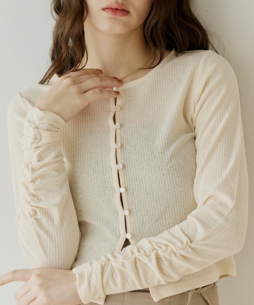 OLUN カーディガン sheer cardigan/シアーカーディガン レディース