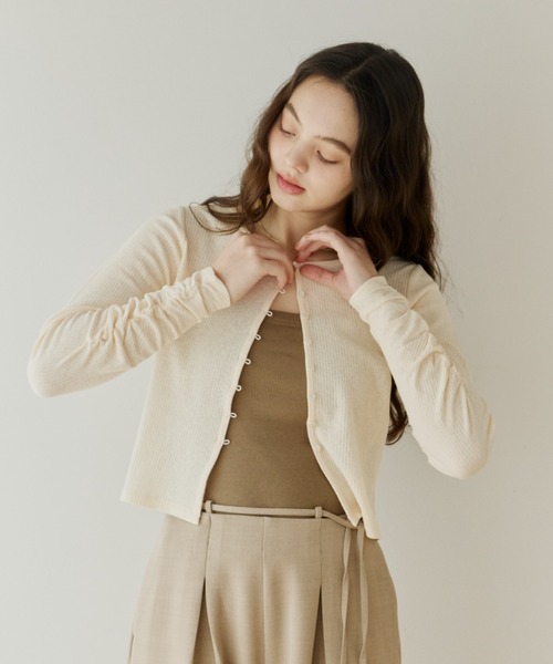 新品　OLUN 　sheer cardigan/シアーカーディガン OLUN カーディガン sheer cardigan/シアーカーディガン レディース