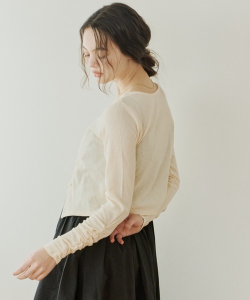 OLUN カーディガン sheer cardigan/シアーカーディガン レディース