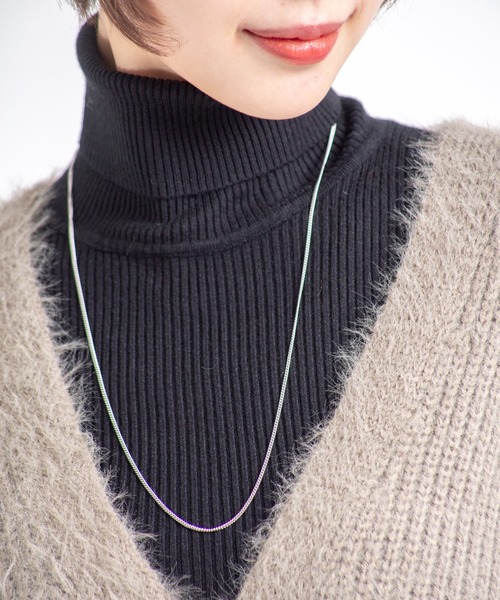 ネックレス 「TOMWOOD(トムウッド)」Curb Chain Slim シルバーネックレス 24.5inch ユニセックス レディース メンズ