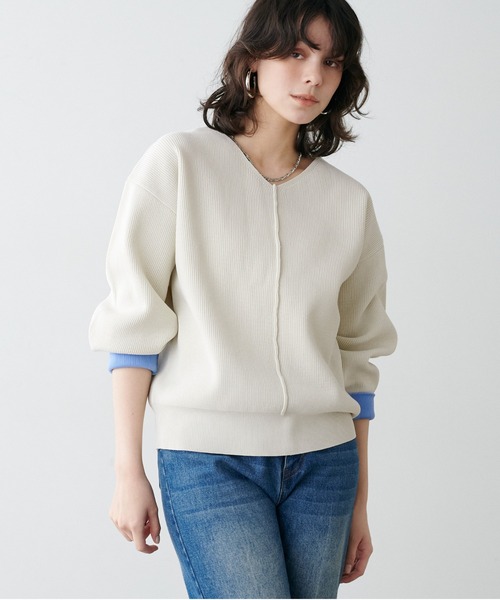 LARUTA（ラルータ） ニット セーター 「LARUTA」袖裏配色前後2WAYポリ