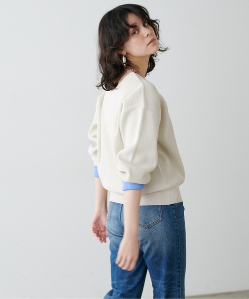 LARUTA（ラルータ） ニット セーター 「LARUTA」袖裏配色前後2WAYポリ