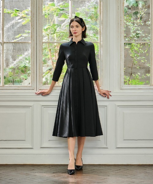 JENNE」 7分袖ワンピース LARGE ブラック レディース : ZOZOTOWN Yahoo