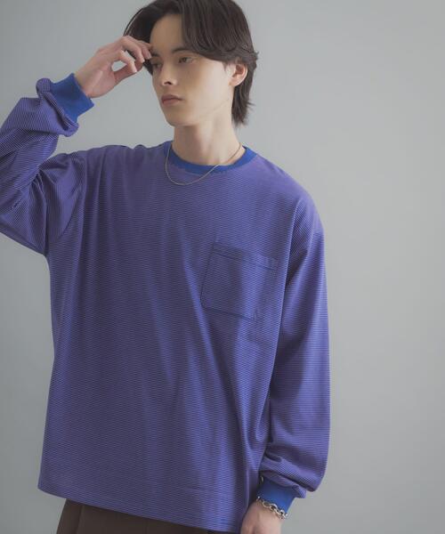 SENSE OF PLACE by URBAN RESEARCH tシャツ ピンボーダーロング