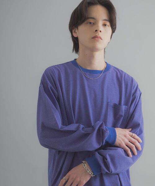 SENSE OF PLACE by URBAN RESEARCH tシャツ ピンボーダーロング