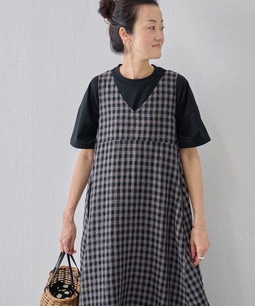「BEARDSLEY」 ノースリーブワンピース S グレー レディースの画像