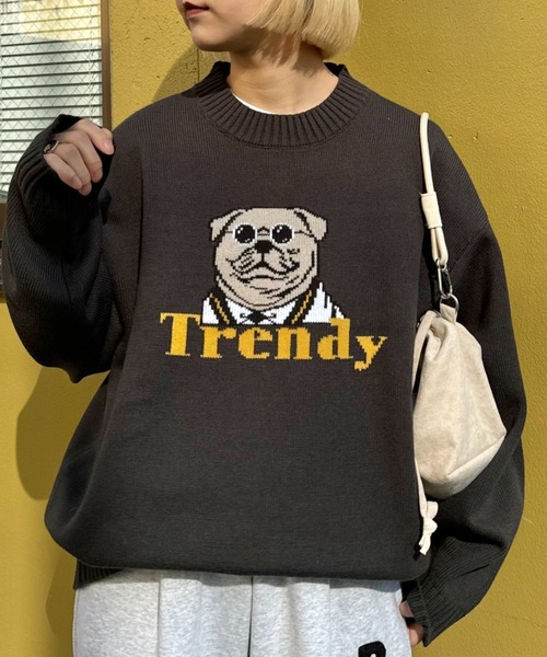 「CIAOPANIC TYPY」 長袖ニット MEDIUM グレー メンズ_画像4