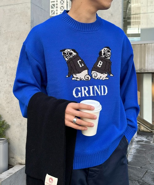 「CIAOPANIC TYPY」 長袖ニット MEDIUM グレー メンズ_画像5