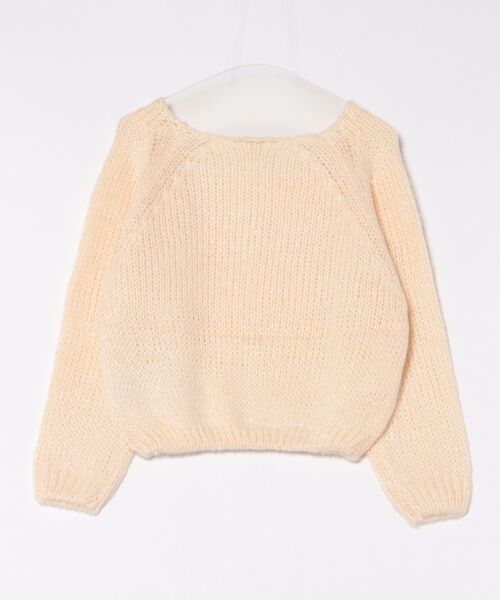 「flower」 長袖ニット FREE ネイビー レディース_画像2