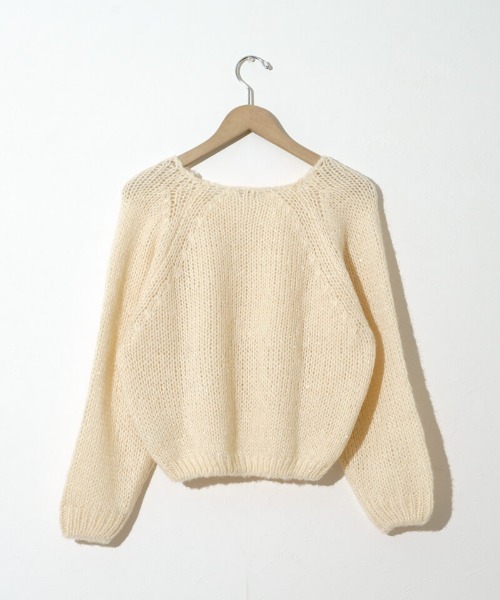 「flower」 長袖ニット FREE ネイビー レディース_画像4