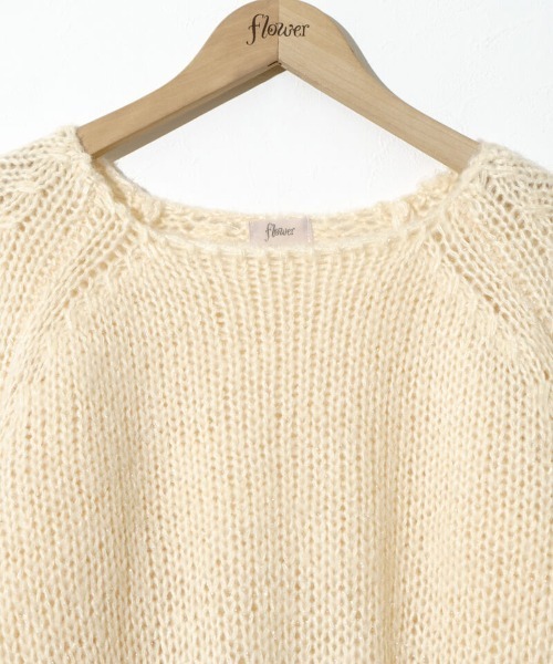 「flower」 長袖ニット FREE ネイビー レディース_画像5