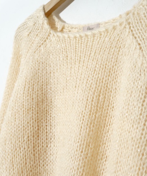 「flower」 長袖ニット FREE ネイビー レディース_画像6