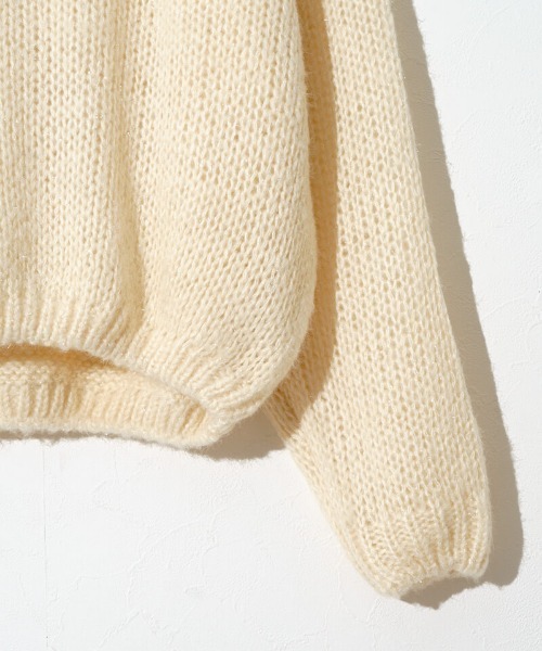 「flower」 長袖ニット FREE ネイビー レディース_画像8