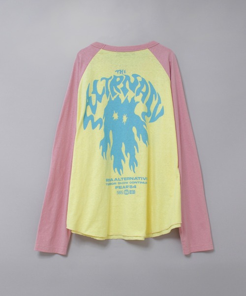 RNA（アールエヌエー） tシャツ M2638 FLAME GHOSTラグランロンT