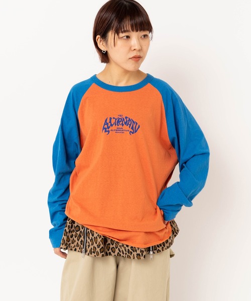 RNA（アールエヌエー） tシャツ M2638 FLAME GHOSTラグランロンT
