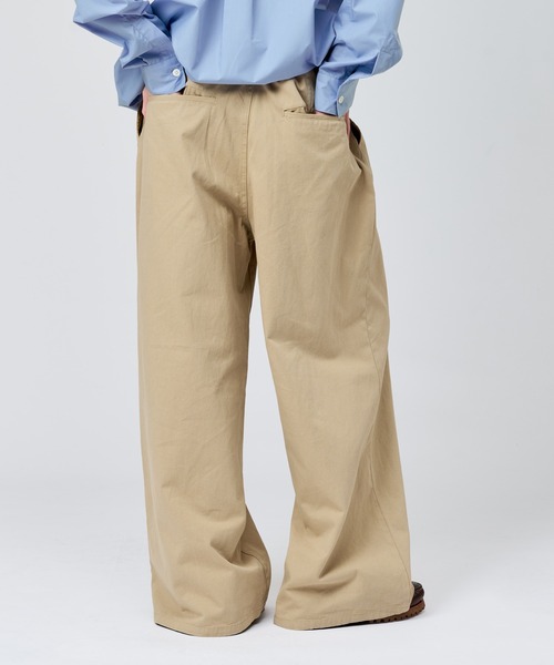 Porter Classic チノパン　ワークパンツ　タック入り　コットン　S PORTER CLASSIC(ポータークラシック)-普通のチノパンに飽きた皆様へ