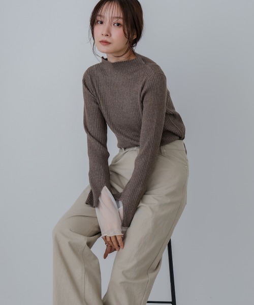 「Bab」 長袖ニット FREE ベージュ レディース_画像5