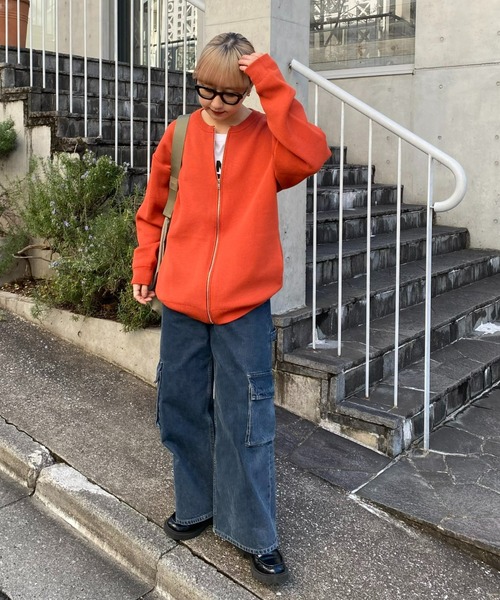 「CIAOPANIC TYPY」 ニットカーディガン MEDIUM オレンジ メンズ_画像7