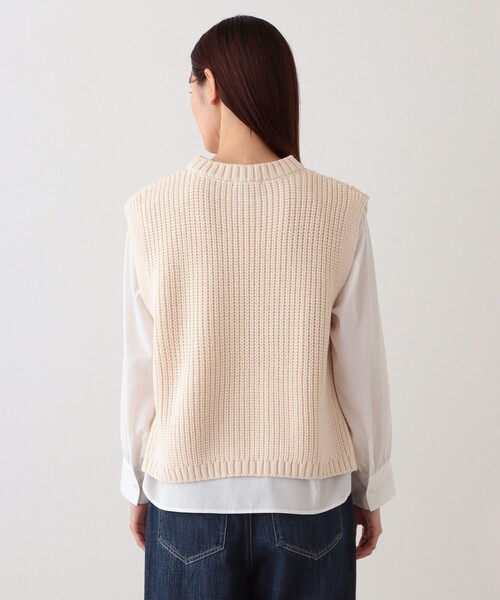 「Afternoon Tea」 ニットベスト MEDIUM グレー レディース_画像2