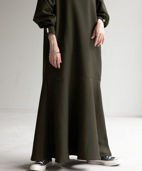 「HUG.U」 長袖ワンピース FREE ブラック レディース_画像4