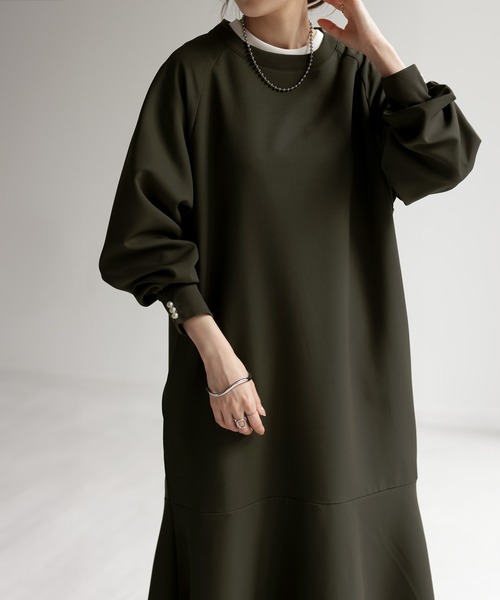 「HUG.U」 長袖ワンピース FREE ブラック レディース_画像5