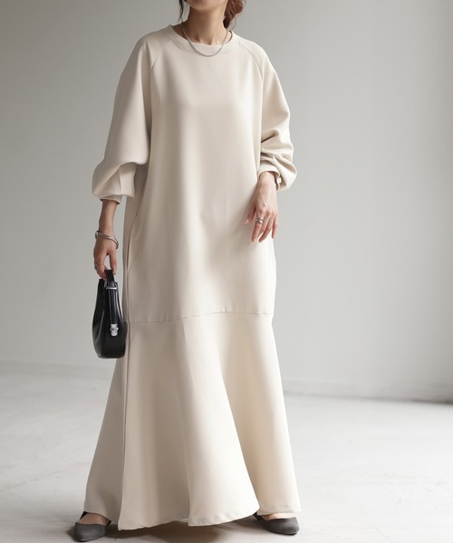 「HUG.U」 長袖ワンピース FREE ブラック レディース_画像7