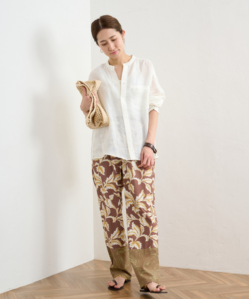 「FRAMeWORK」 イージーパンツ 38 ネイビー レディース_画像3