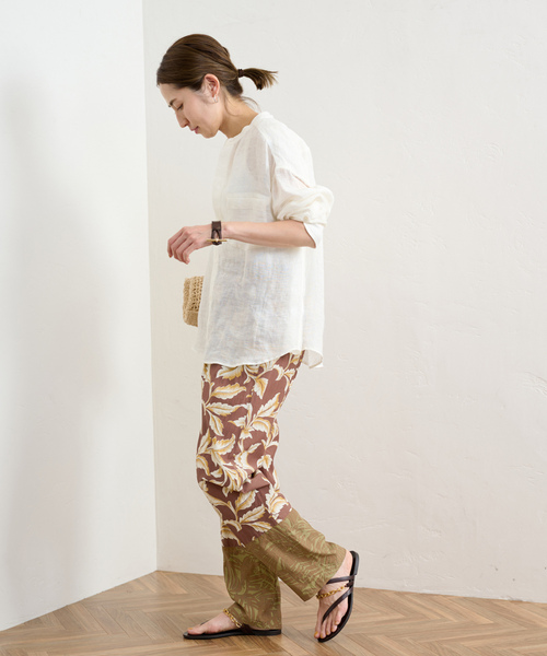 「FRAMeWORK」 イージーパンツ 38 ネイビー レディース_画像4