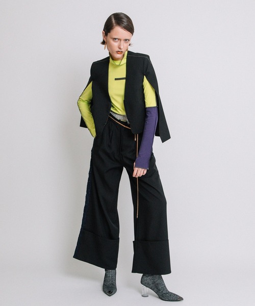 「AULA AILA」 長袖カットソー 0 ブラック レディース_画像3