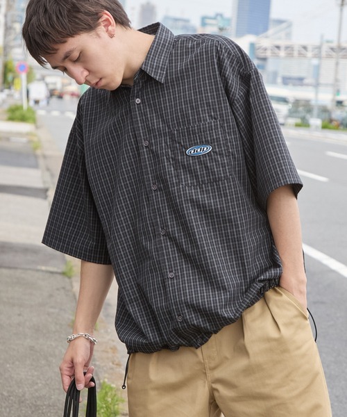 ddp（ディーディーピー） シャツ 半袖 別注 サークルロゴ刺繍 ドロー
