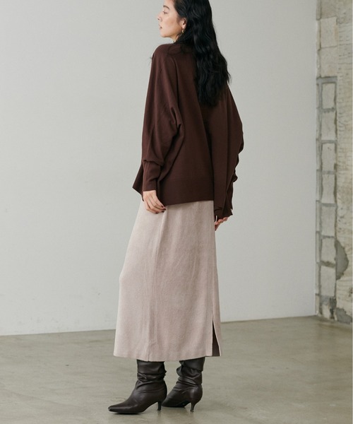 「LARUTA」 ニットスカート FREE グレイッシュベージュ レディース_画像5