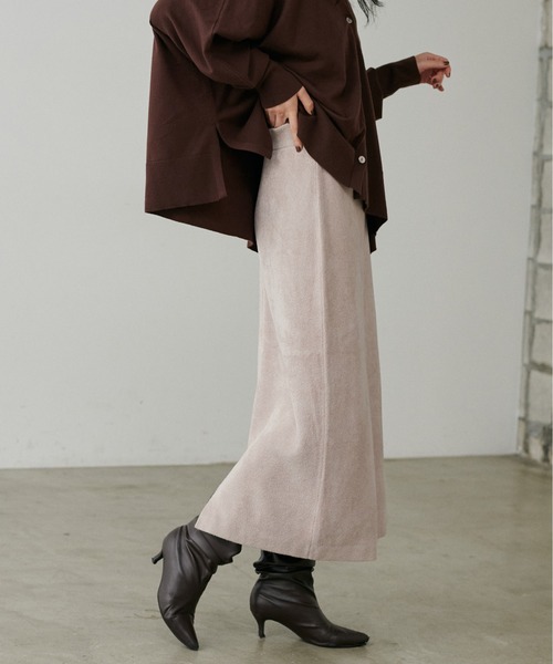 「LARUTA」 ニットスカート FREE グレイッシュベージュ レディース_画像7