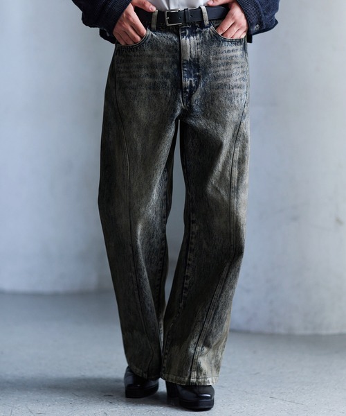 「CLEL」 デニムパンツ L ネイビー メンズ_画像6