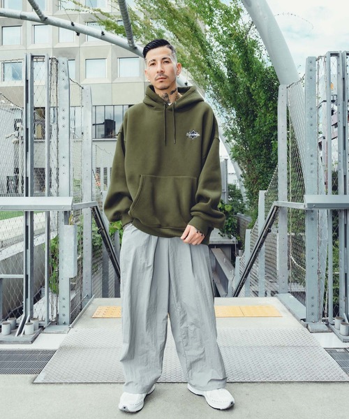 「Subciety」 プルオーバーパーカー LARGE ブラウン メンズの画像