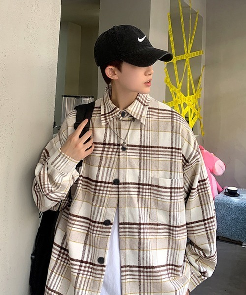 「Ressaca」 長袖ネルシャツ X-LARGE ベージュ メンズ_画像5