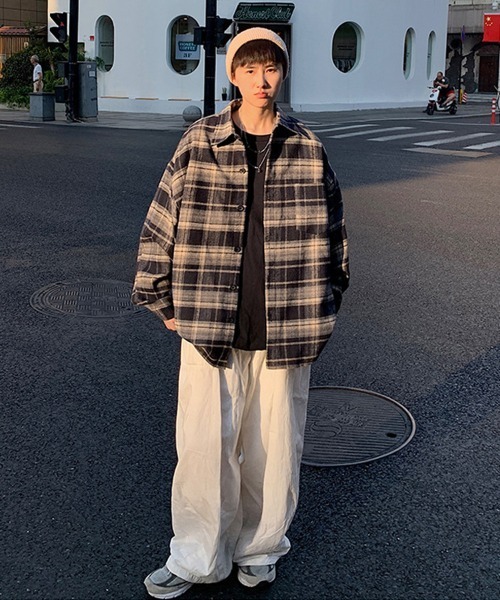 「Ressaca」 長袖ネルシャツ X-LARGE ベージュ メンズ_画像7