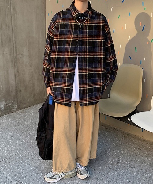 「Ressaca」 長袖ネルシャツ X-LARGE ベージュ メンズ_画像9
