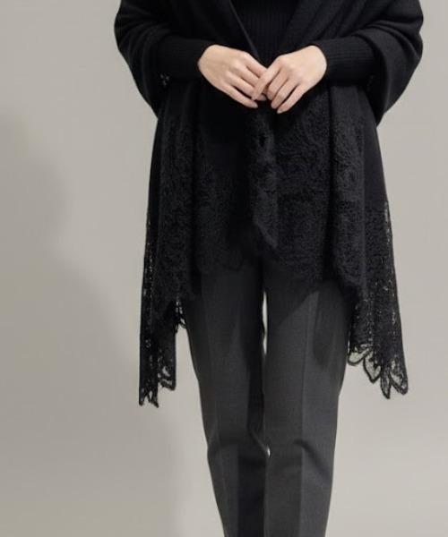 Lana821 ポンチョ レースデザイン ロマンティックポンチョ レディース