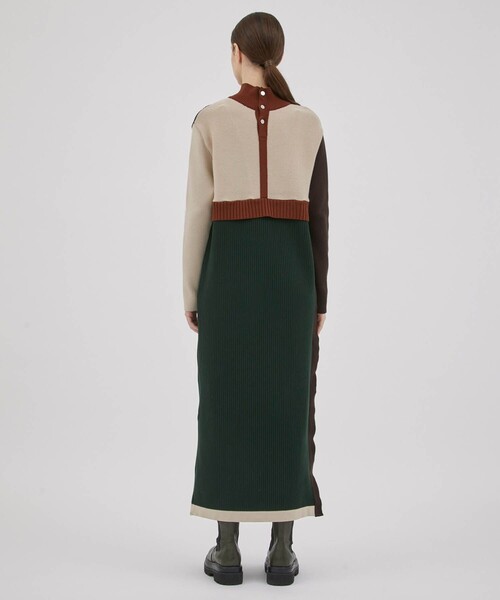 「A + TOKYO」 ニットワンピース 2 ブルー レディース_画像7
