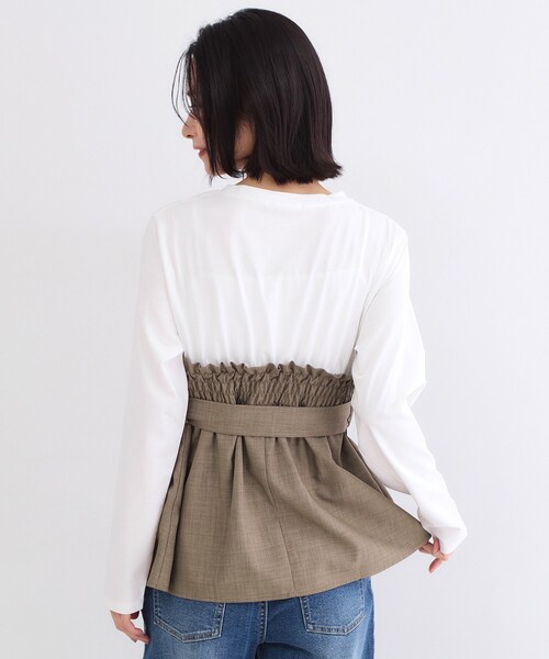 OPAQUE.CLIP（オペークドットクリップ） tシャツ ビスチェドッキング 