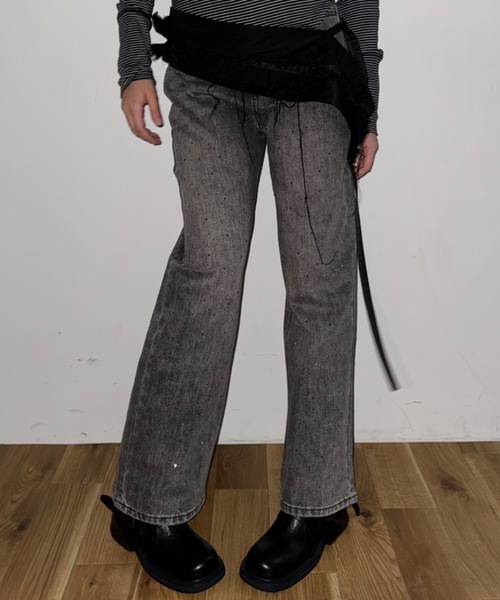 「SHAGGIE」 デニムパンツ MEDIUM ブルー レディース_画像2